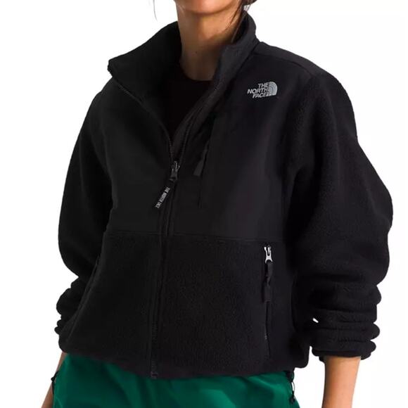 The North Face Denali 2 Fleece Jacket Womens Large Black Polartec Repreve Eco - Picture 1 of 11